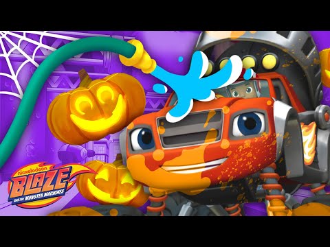 Blaze's HALLOWEEN Car Wash Surprise #17 π | Blaze and the Monster Machines