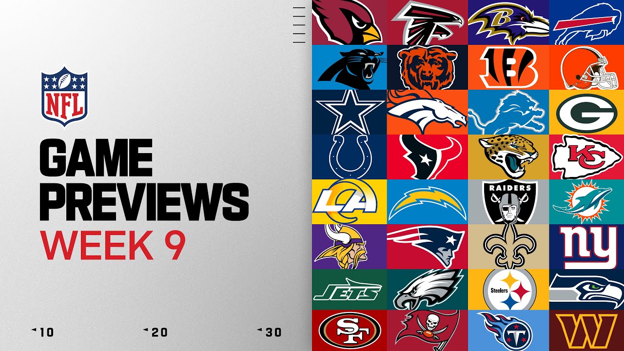 NFL Week 9 Game Previews & Live Streams 🏈