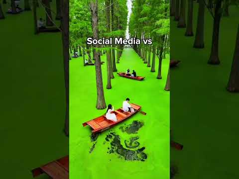 Social Media Expectations vs Reality 😂 #travel #explore #nature #fyp #shorts #adventure