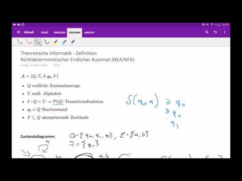 1.3 Theoretische Informatik - Definition Nichtdeterministischer Endlicher Automat (NEA/NFA)