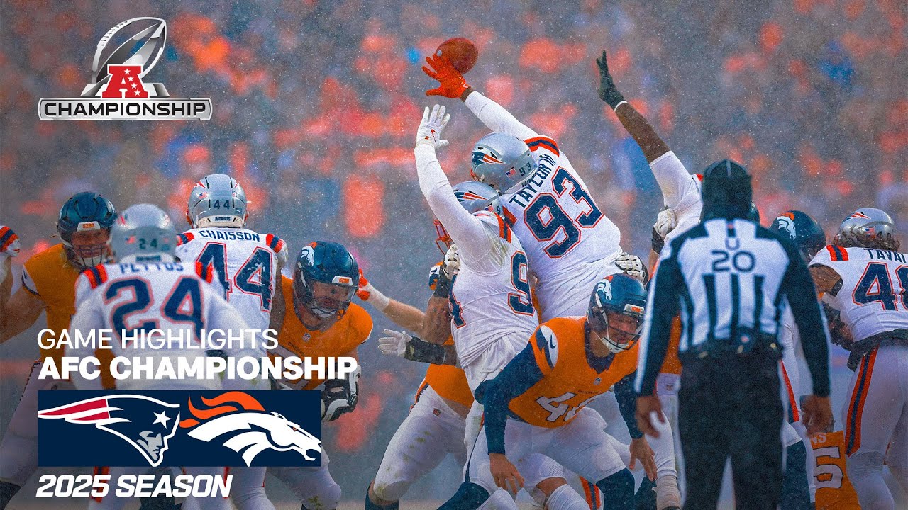 Patriots vs Broncos AFC Championship Highlights 2025 🏈