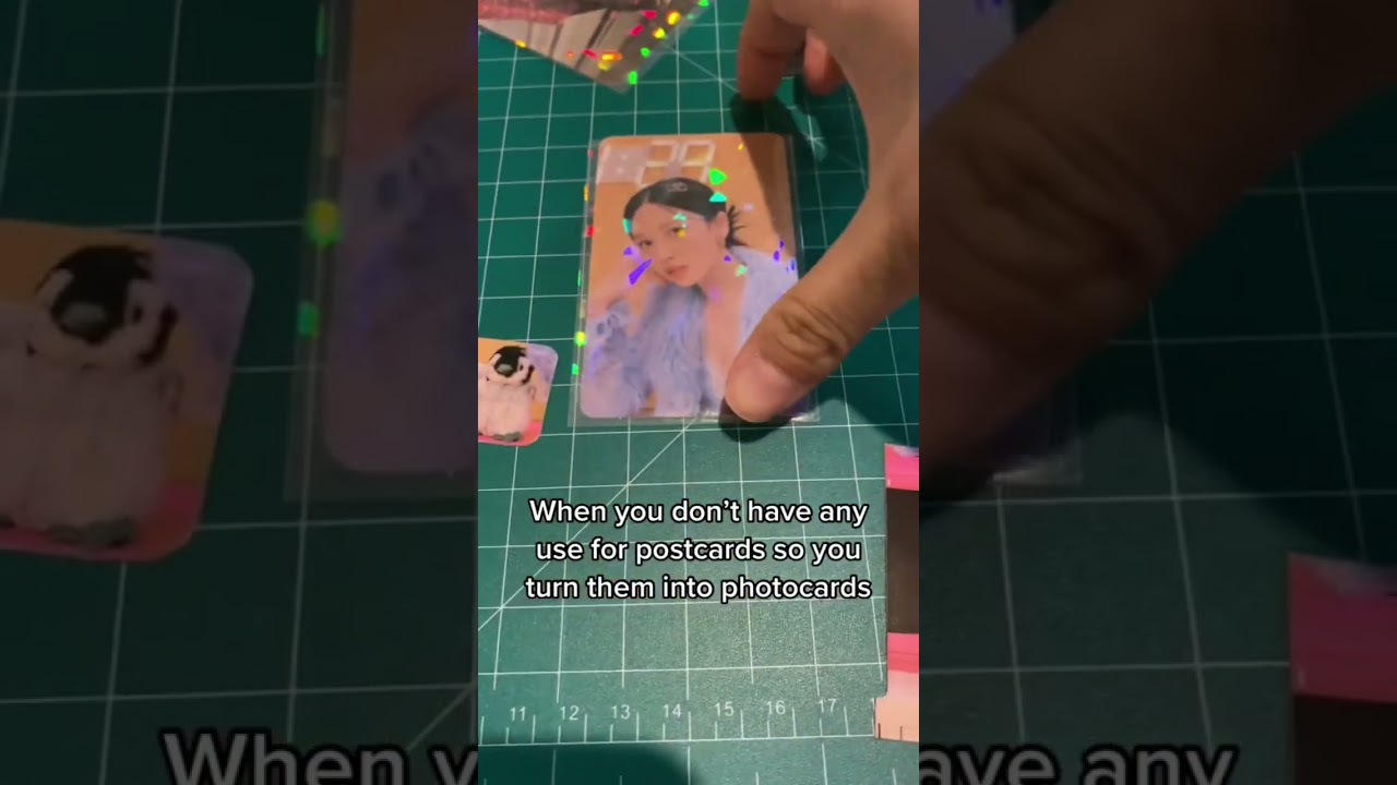 Turning a TWICE postcard into a photocard #kpop #twice #photocard #twicemina