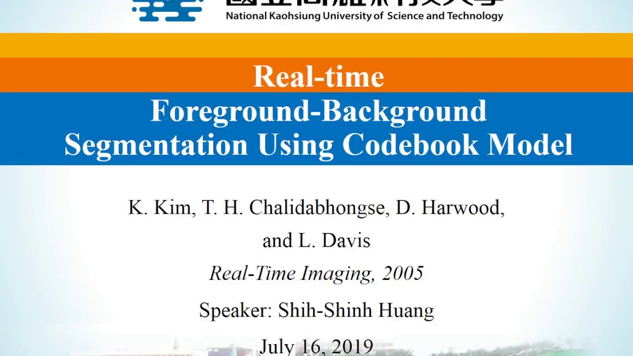 Real-Time Foreground-Background Segmentation with Codebook Model 🚀