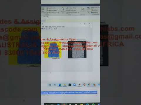 How to do fingerprint enhancement using matlab ? | Fingerprint enhancement | matlab project