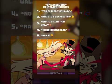 Top 5 Angel Dust Mentality #shorts  #hazbinhotel #angeldust #edit #top5 #moments