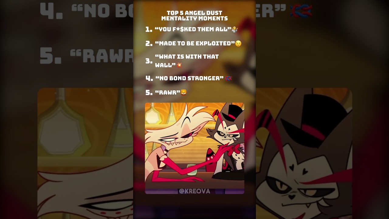 Top 5 Hilarious & Wild Angel Dust Moments from Hazbin Hotel 😈