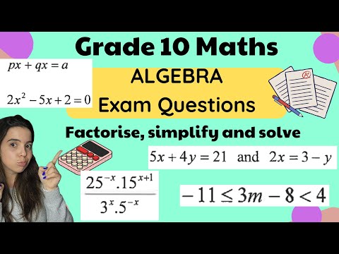 Grade 10 Maths Algebra Practice Questions and Solutions