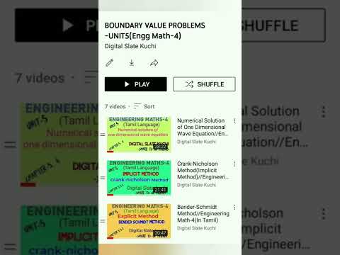 Boundary Value Problems In Ordinary & PDE//Engineering Math in Tamil//M4//D S K #shorts