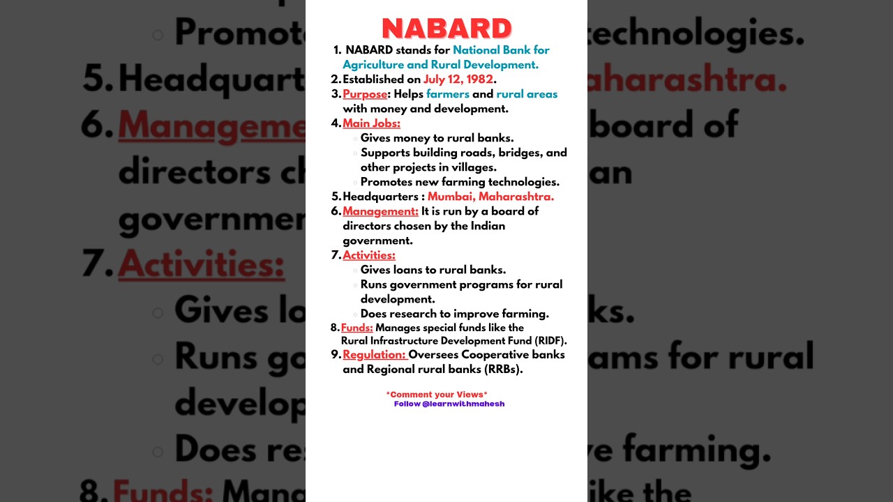 NABARD #upsc #currentaffairs #gk