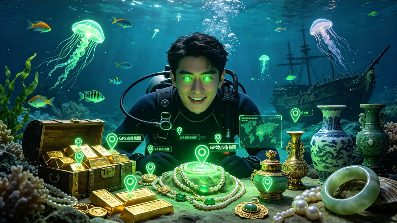 Un plongeur pauvre avec un regard divin voit tous les trésors marins et devient riche en mer birmane