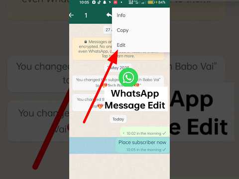 How To Edit WhatsApp Messages After Sent || whatsapp message edit #shorts #short #youtubeshorts