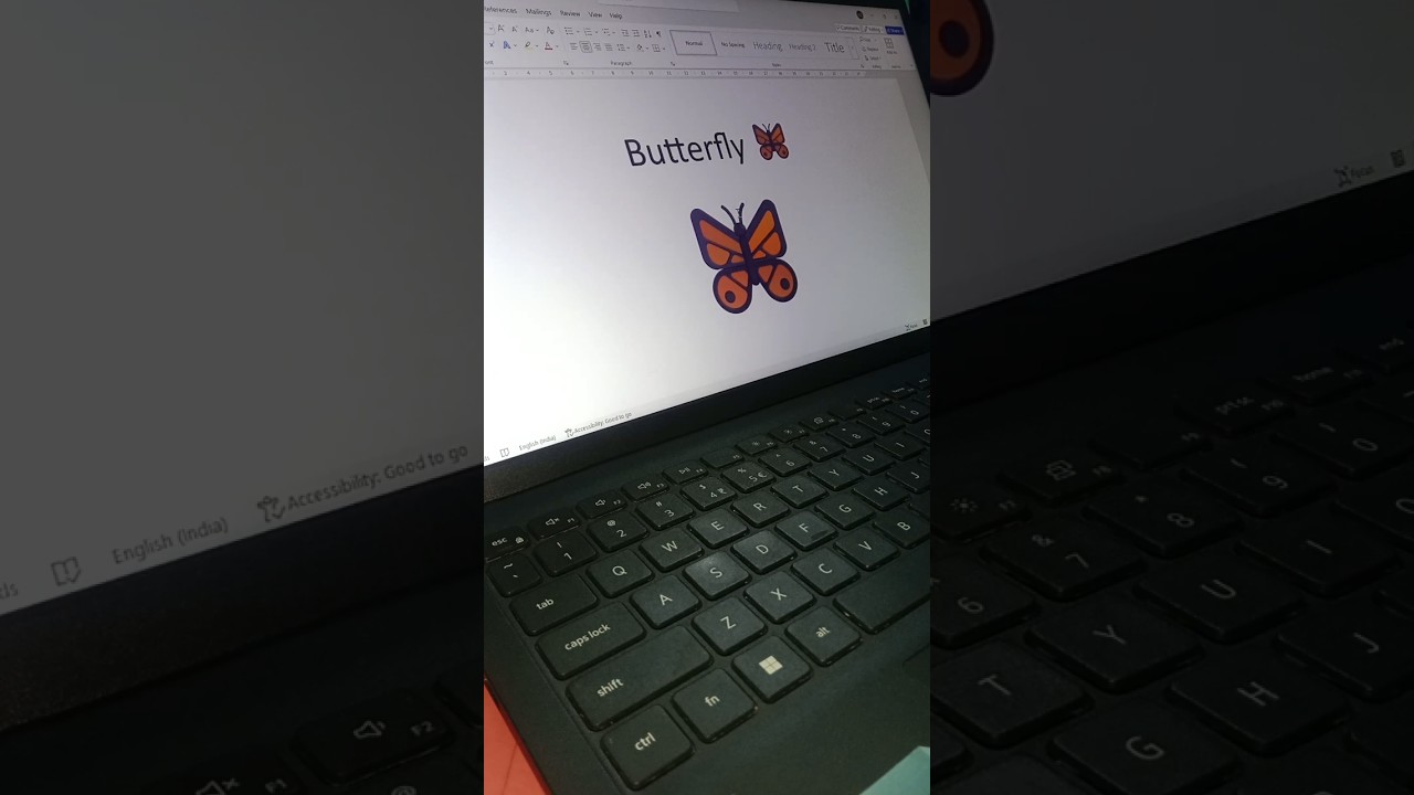 Ms word butterfly 🦋 image shortcut key #shorts  #pc  #tricks