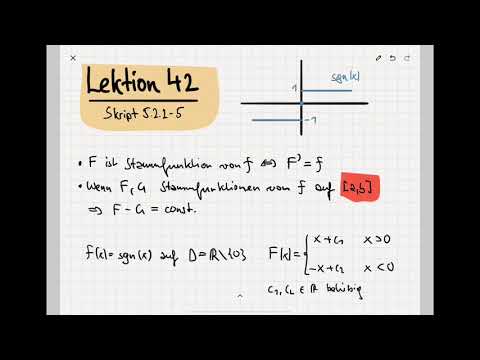 Stammfunktionen: Eindeutigkeit verstehen – Lektion 42, Teil 1 📘