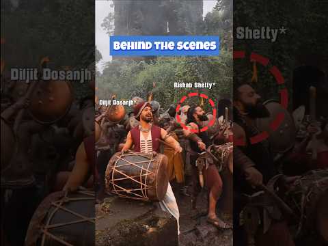 Rishab Shetty x Diljit Dosanjh | Kantara Chapter 1 Song Shooting | Behind the Scenes #shorts