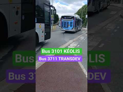 Passage d’un Bus 3711 TRANSDEV un Bus 3101 KÉOLIS avec @Ratp93_75