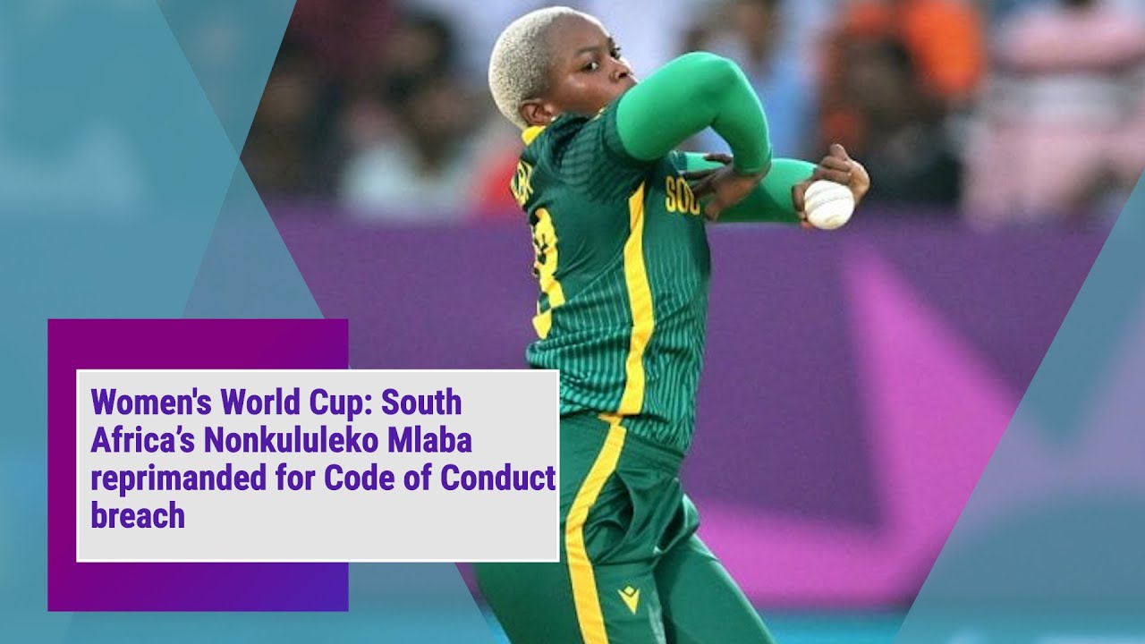 Women's World Cup: South Africa's Nonkululeko Mlaba Receives ICC Reprimand ⚠️
