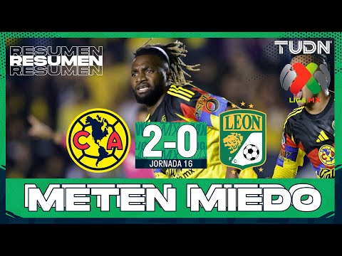 Resumen y goles - América 2-0 León | Liga MX - Jornada 16 Apertura 2025 | TUDN
