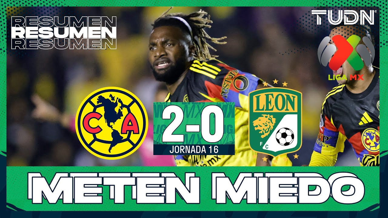 Resumen y goles del América 2-0 León | Liga MX Jornada 16 🏆