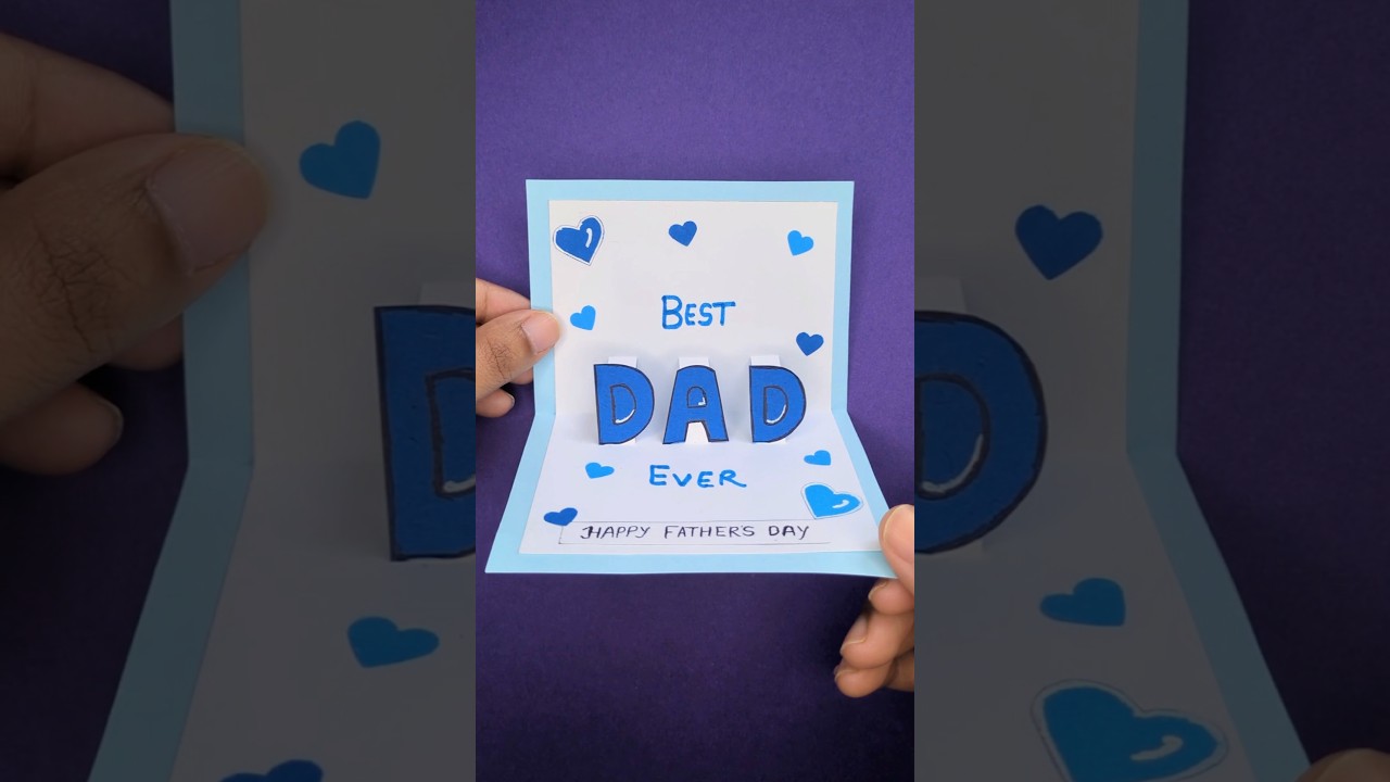 DIY Father's Day Pop-Up Card 🩵