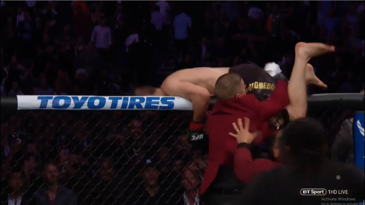 Khabib Nurmagomedov Sparks Chaos by Jumping Fence to Confront Dillon Danis 🥊