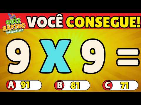 🧠💥 QUIZ DE  MATEMÁTICA - VOCÊ CONSEGUE ACERTAR TODAS ESSAS MULTIPLICAÇÕES? !#quiz  DO JOGO!