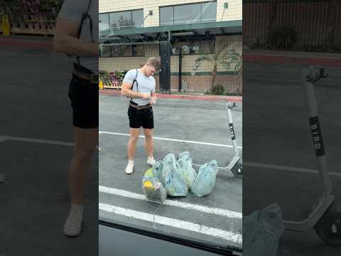 Single Father brings groceries home for his family on a scooter 🤯