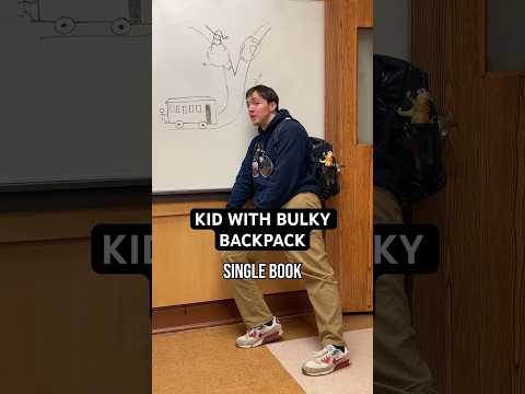 gonna have crazy back problems in his 20s #americanhighshorts #backpack #highschool #schoolday