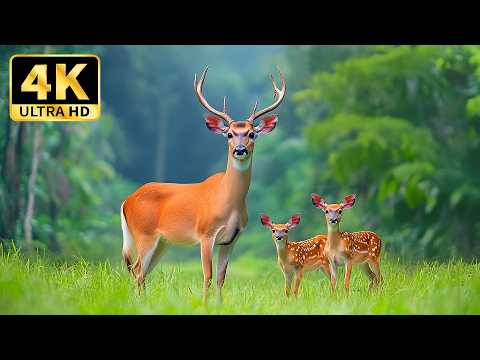 Incredible Wildlife in Stunning 4K - Peaceful natural scenery with relaxing Piano & Guitar Music
