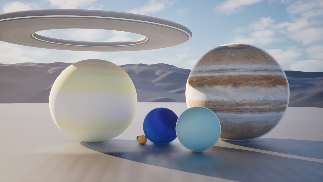 Solar System Planet Size Comparison 3D 🌍