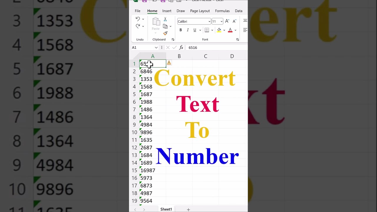 Quickly Convert Text to Numbers in Excel | No Formulas Needed! 🔢