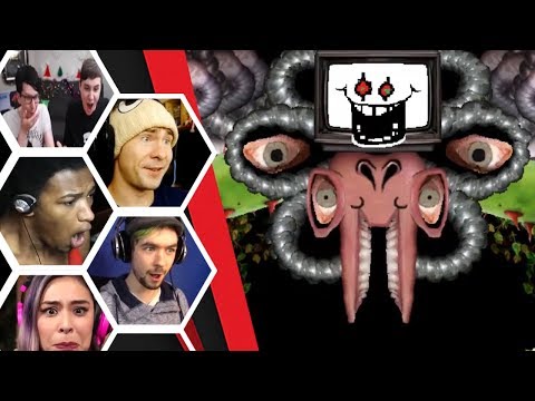 Let's Players Reaction To Seeing Omega Flowey / Photoshop Flowey | Undertale