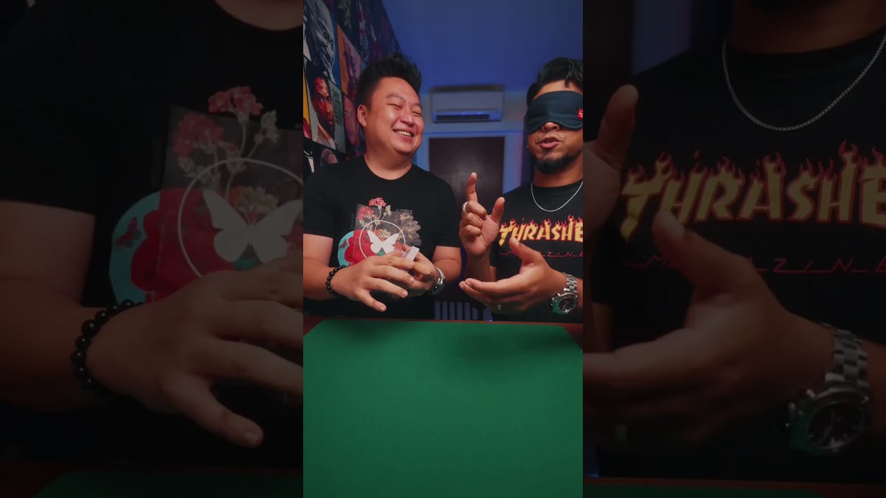 INSANE CARD TRICK DONE BLINDFOLDED! WHAAAT!? @KyleRavin