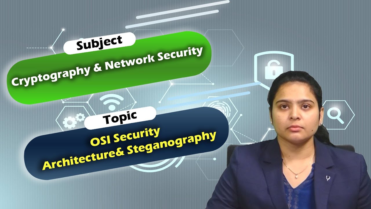 Cryptography & Network Security: OSI Security Architecture & Steganography Explained by Ms. Saranya 🔐