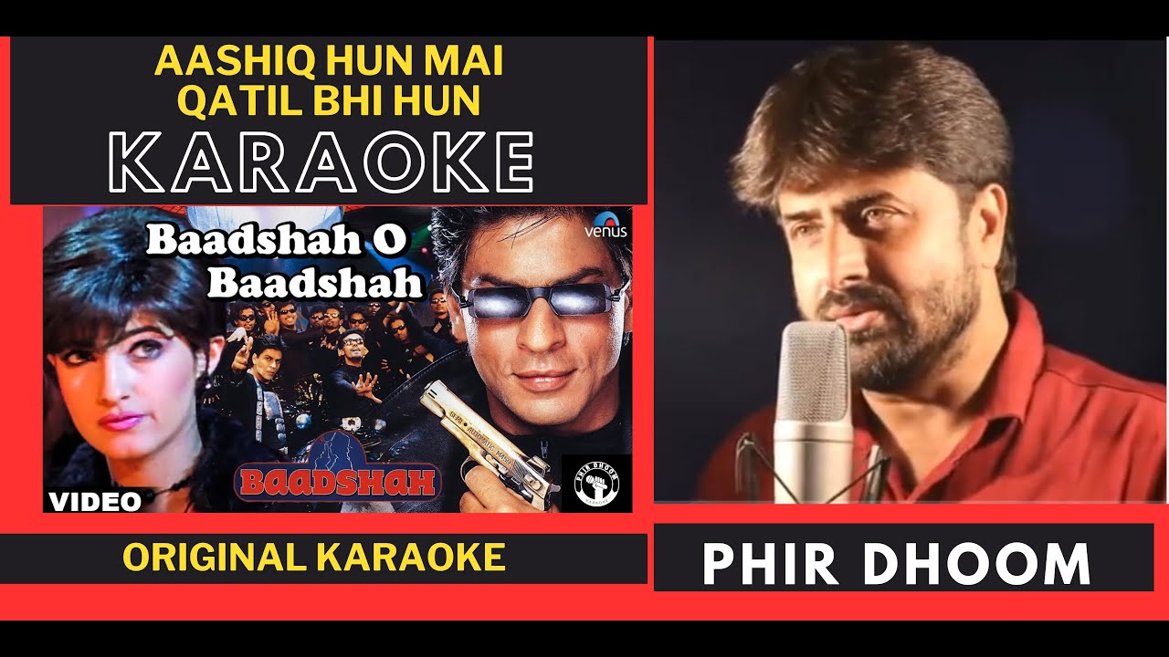 Aashiq Hoon Main Qatil Bhi Hoon Karaoke | Baadshah 1999