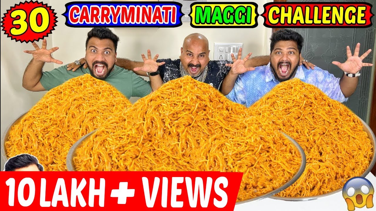 CarryMinati's 30X Maggi Spicy Eating Challenge 🌶️