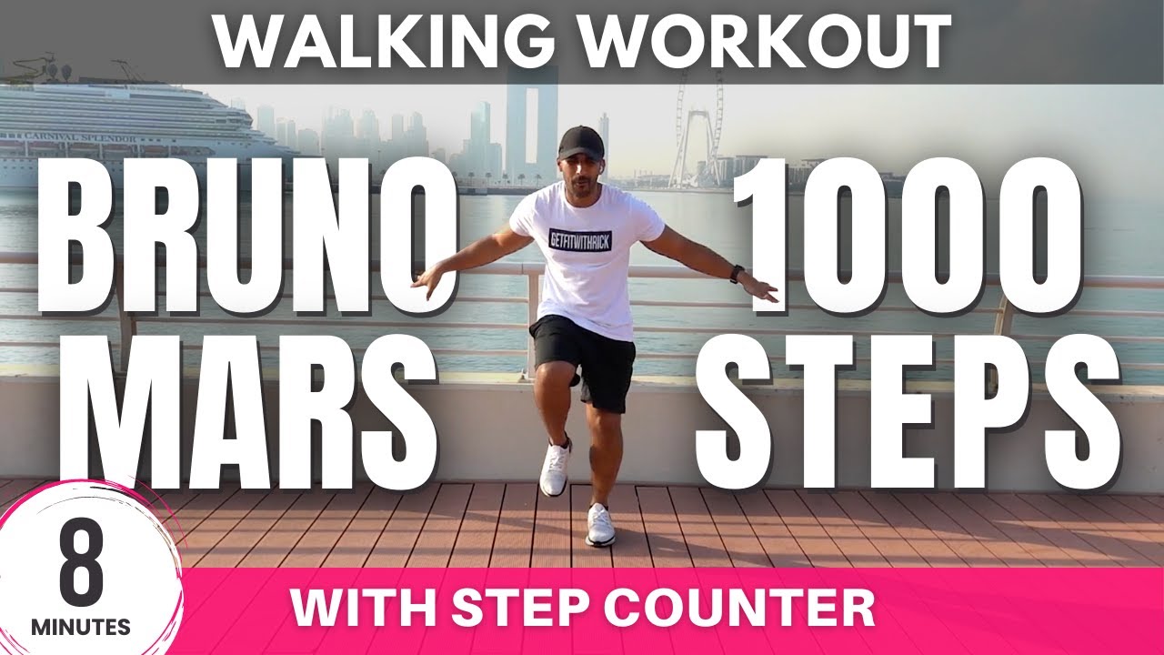 Bruno Mars Walking Workout – 8 Minutes at Home 🚶♂️