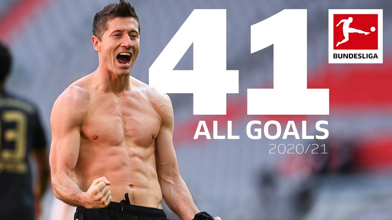 Lewandowski's 41 Goals in Bundesliga 2020/21 ⚽