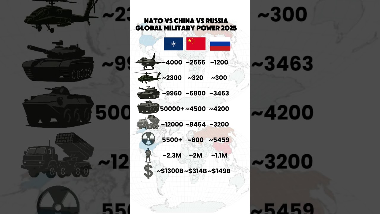 NATO, China & Russia Military Power 2025 🇷🇺