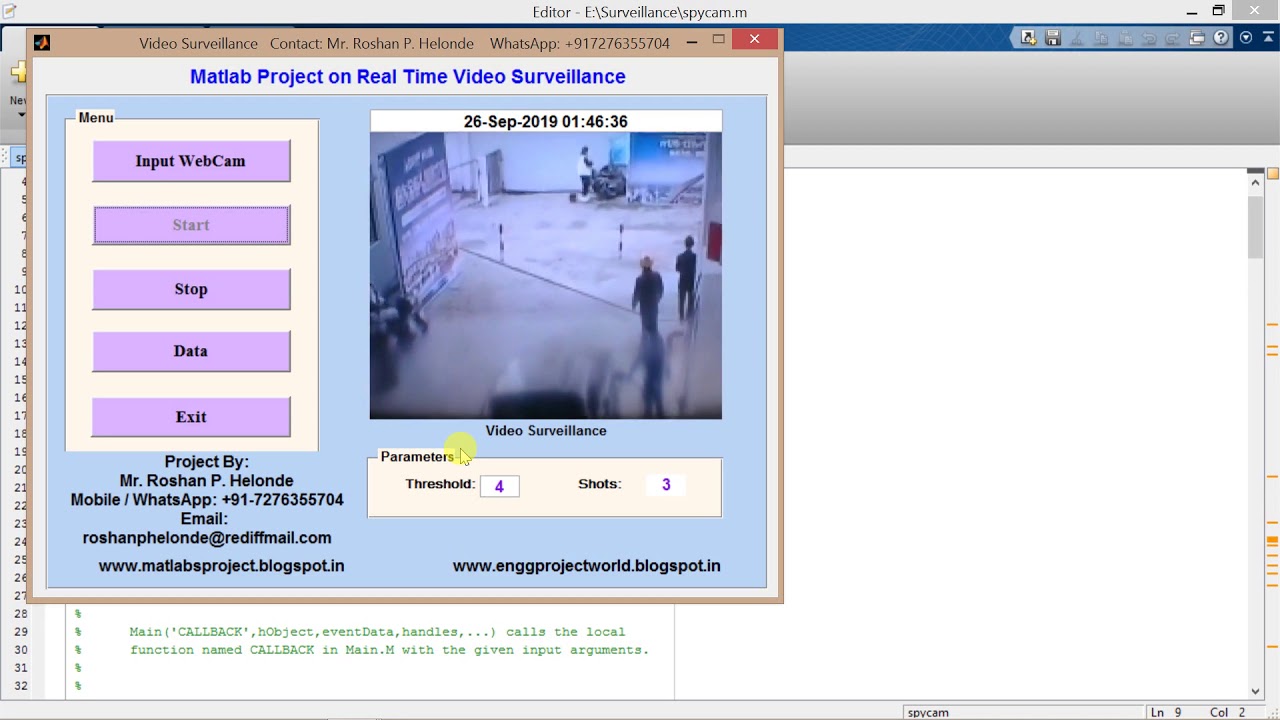 Real-Time Video Surveillance System in MATLAB 🎥 | IEEE Project Code