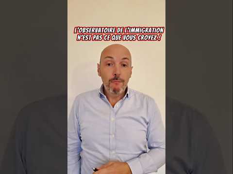 l’Observatoire de l’immigration, l’institut qui influence le débat sans être officiel... ⚠️