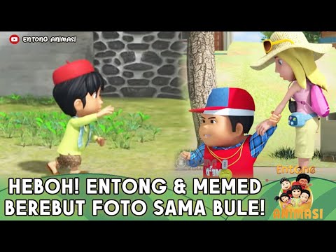 JADI NORAK! PERTAMA KALI LIAT BULE, ENTONG & MEMED BEREBUT FOTO - ENTONG ANIMASI