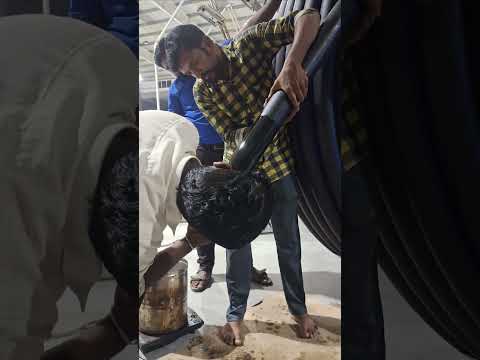 90mm 10kg hdpe pipe join to ss collor #hdpe #tamil