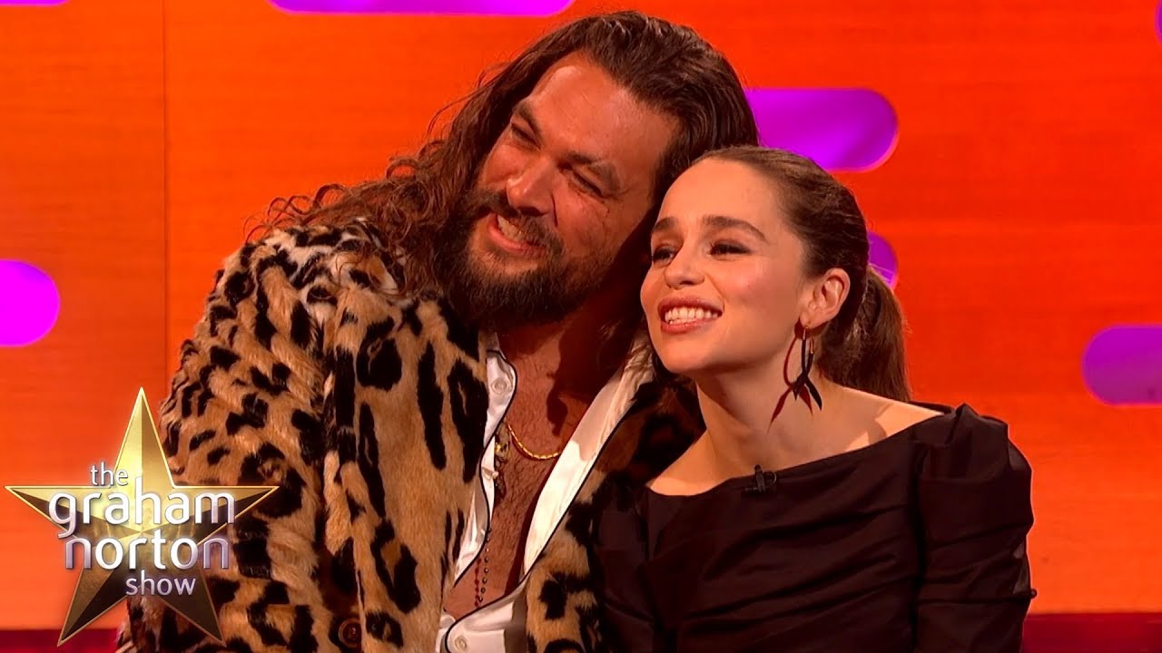 Jason Momoa Reunites with Emilia Clarke in London on The Graham Norton Show π¬