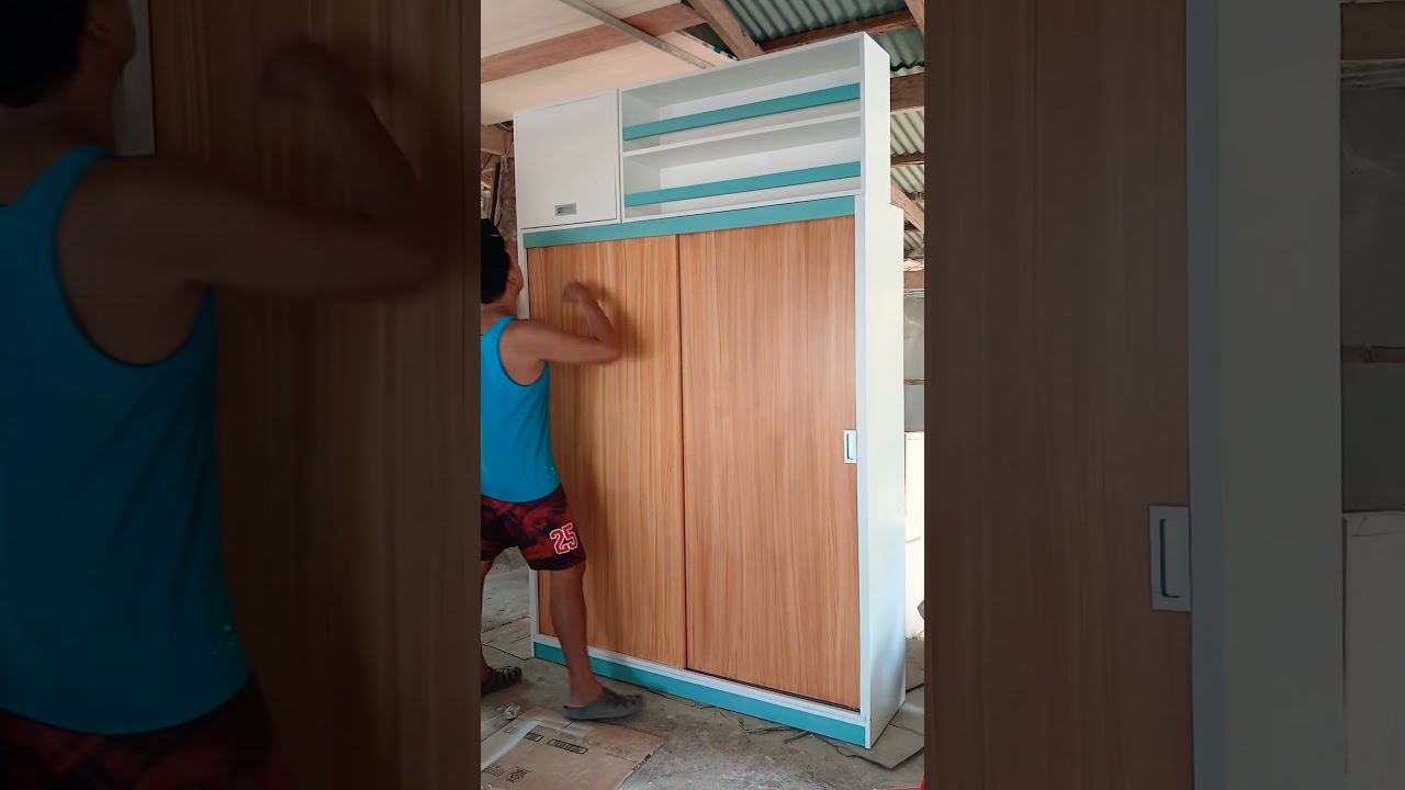 3 tone sliding cabinet #carpentry #pambansangwoodworker #woodworking