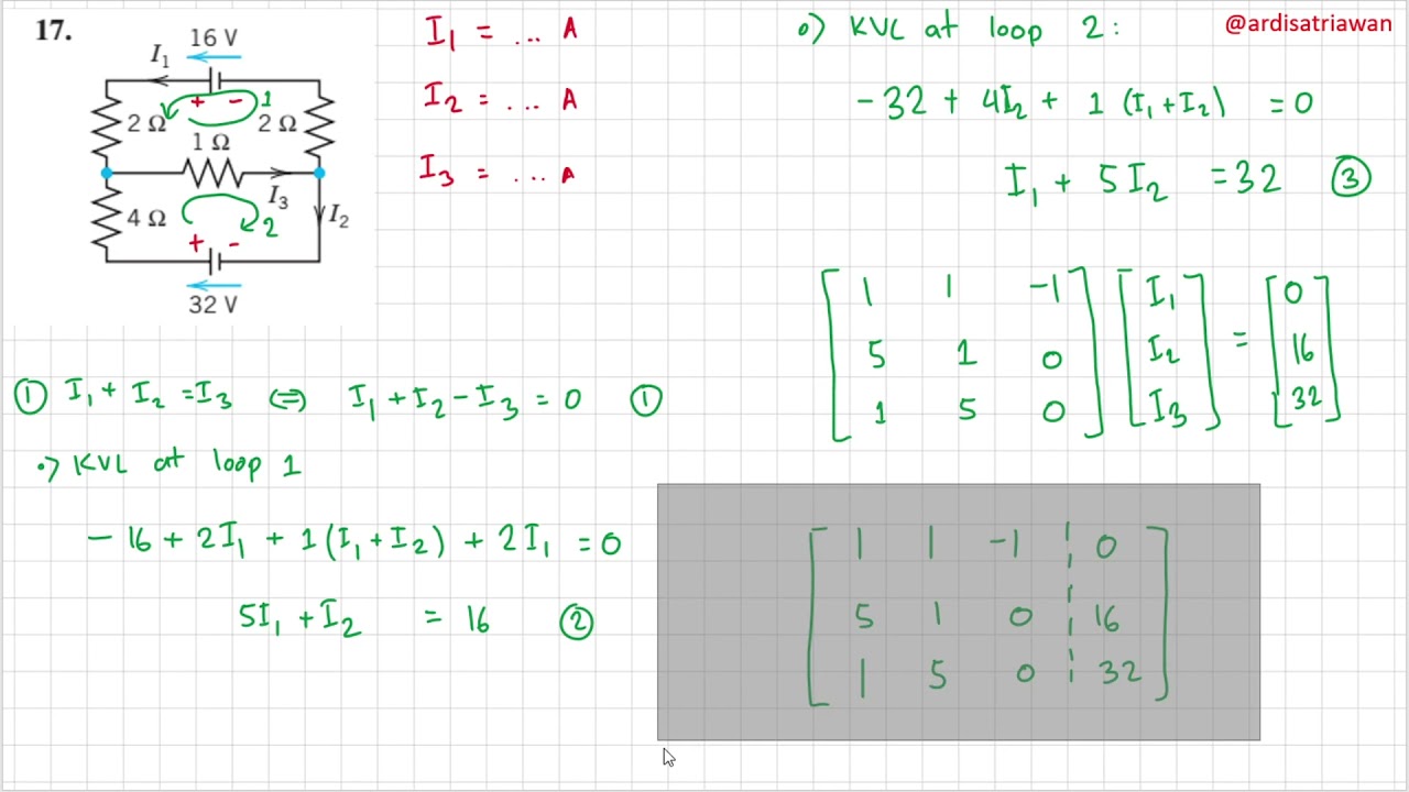Solve Circuit Currents Using Kirchhoff’s Laws: Kreyszig’s Engineering Math Problem 7.3 #17 🔧
