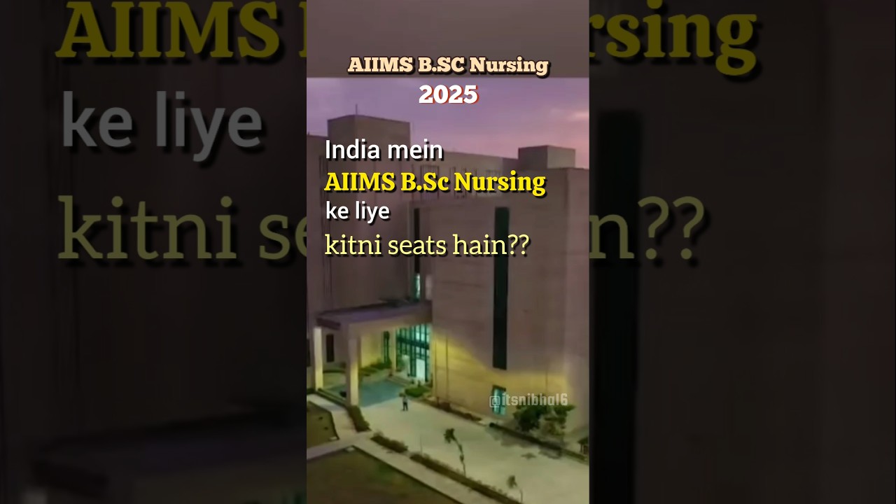 AIIMS B.Sc Nursing 2025 Seat Matrix 📋