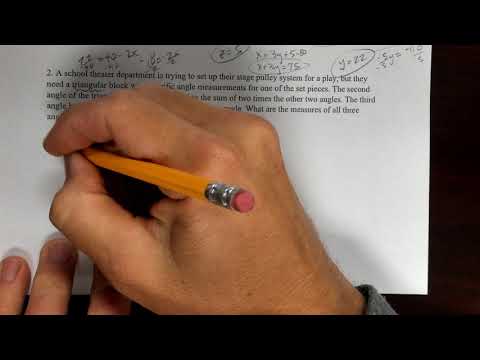 Solving Word Problems using a system of equations with three variables