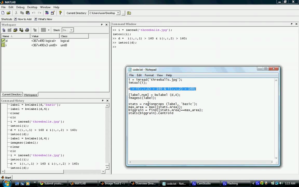 Statistical Image Processing Using MATLAB