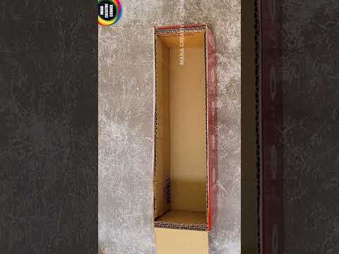 DIY Organizer from Empty Cardboard box #bestoutofwastecraft #shortvideo