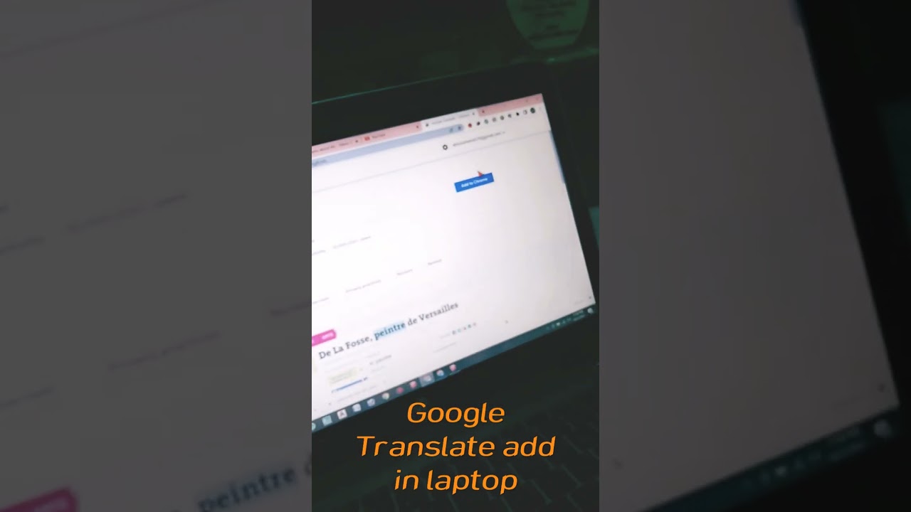 Add Google Translate in laptop
